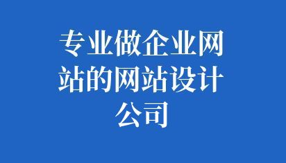 专业做企业网站的网站设计公司